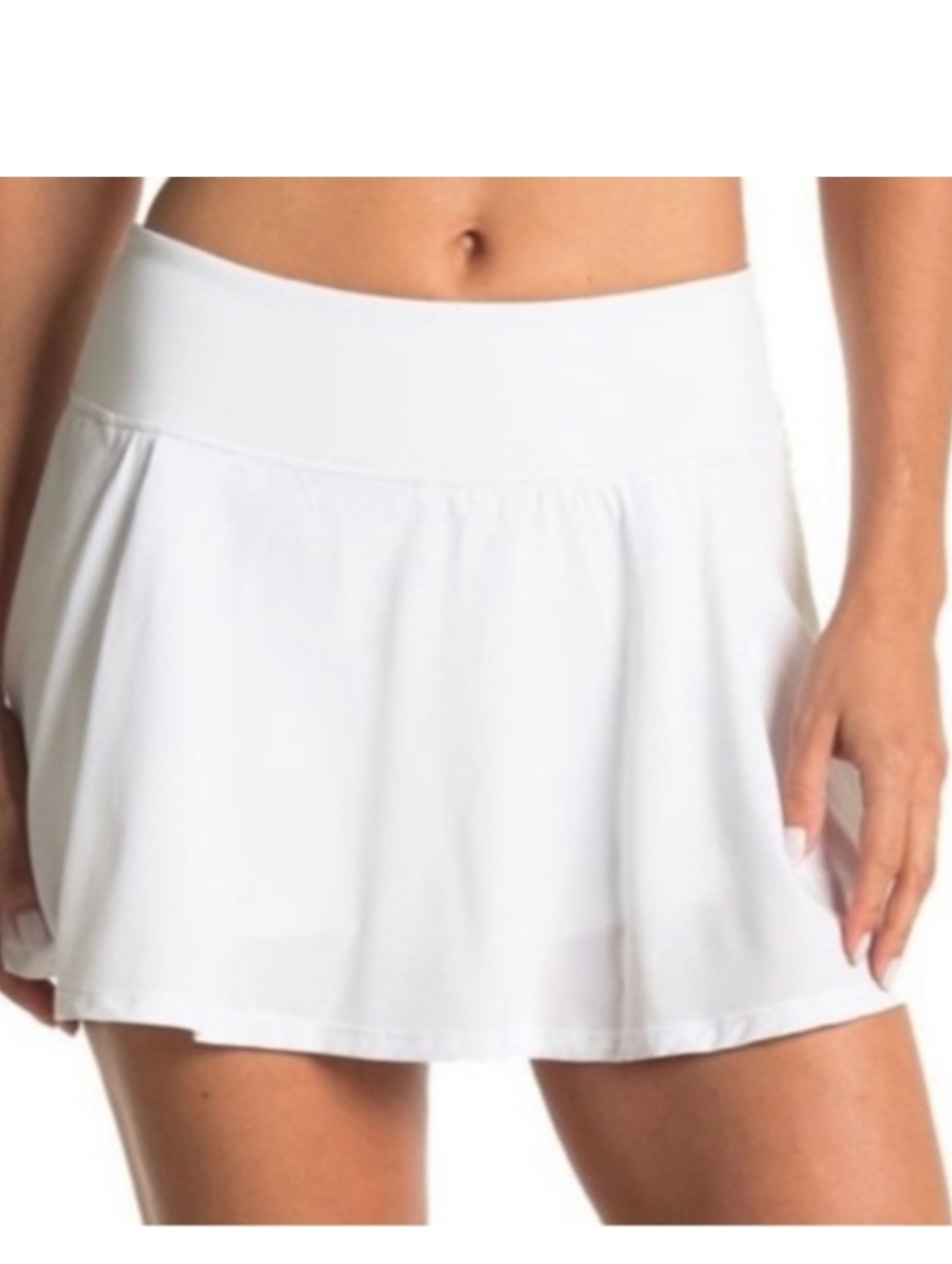 Zella White Flirty Performance Athletic Skater Skirt Skort